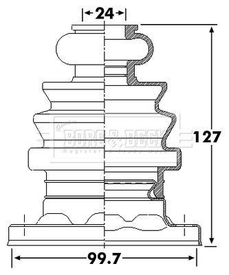 BORG & BECK Kaitsekummikomplekt, veovõll BCB6283